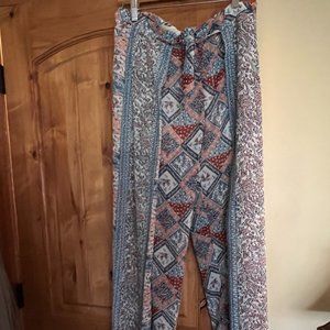 Anthropologie Elevenses Seaflower Wrap pants